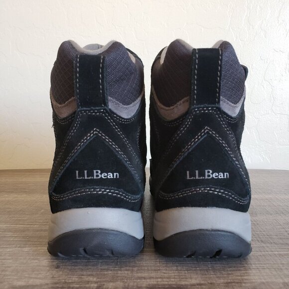 L.L.Bean Tek 2.5 Waterproof Suede Hiking Boots Black Size Men's 8.5 Hook & Loop - Picture 4 of 12